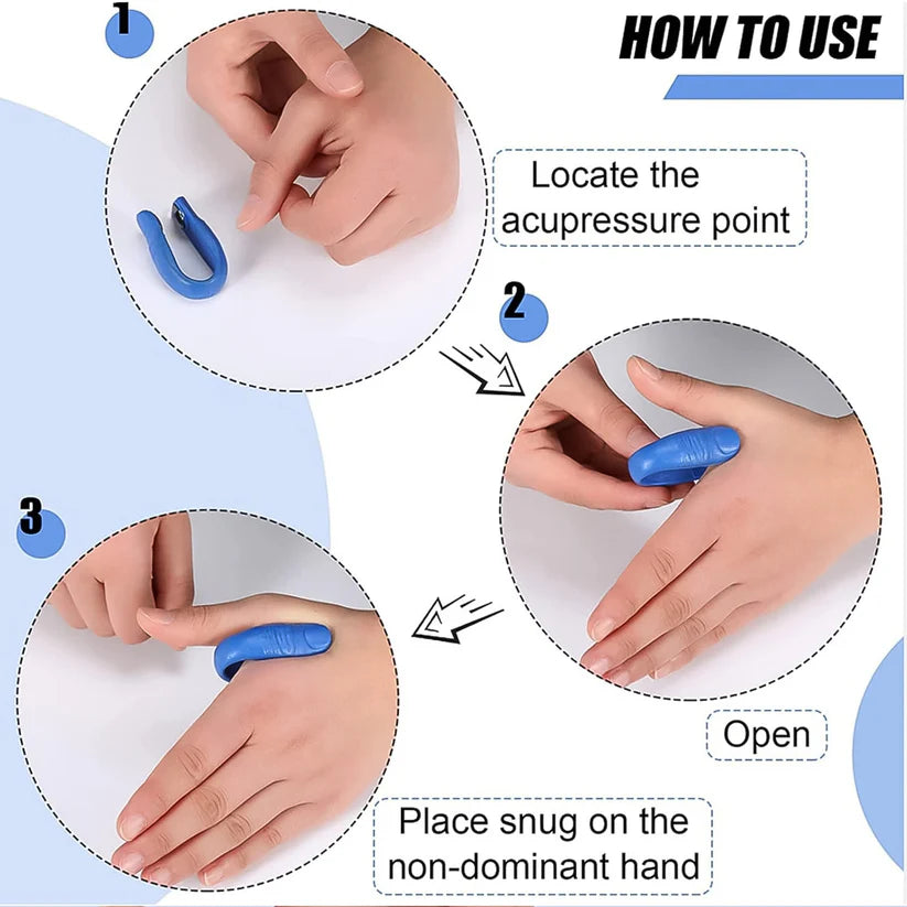 Hand Acupressure Clip for Daily Wellness Support Non-Invasive Easy-to-Wear
